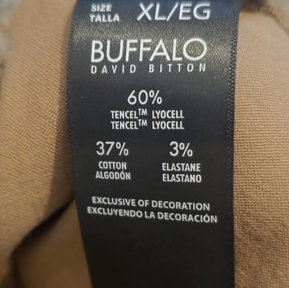 Buffalo David Bitton Women's Soft Tencel Pull-On Pant Royal Brown NWT Size XL - Picture 4 of 6